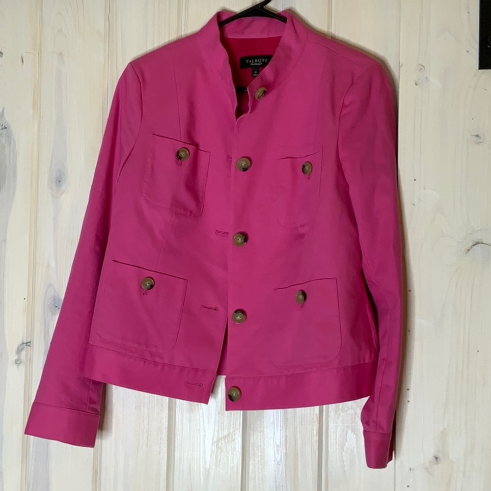 Talbots pink blazer, size 10